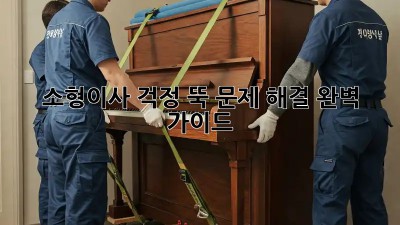 소형이사, 걱정 뚝! 문제 해결 완벽 가이드